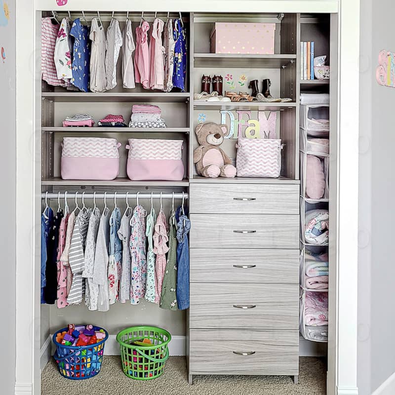 Reach in grey kids closet.