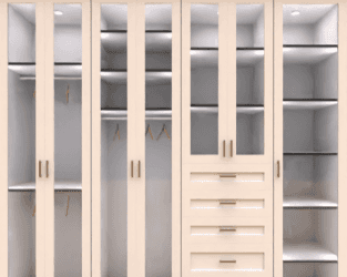 A complete built in look with door fronts.